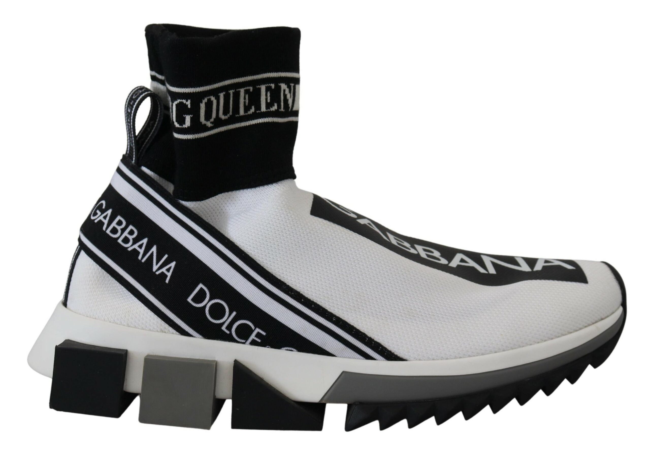 DOLCE & GABBANA
Chic Black and White Sorrento Slip-On Sneakers