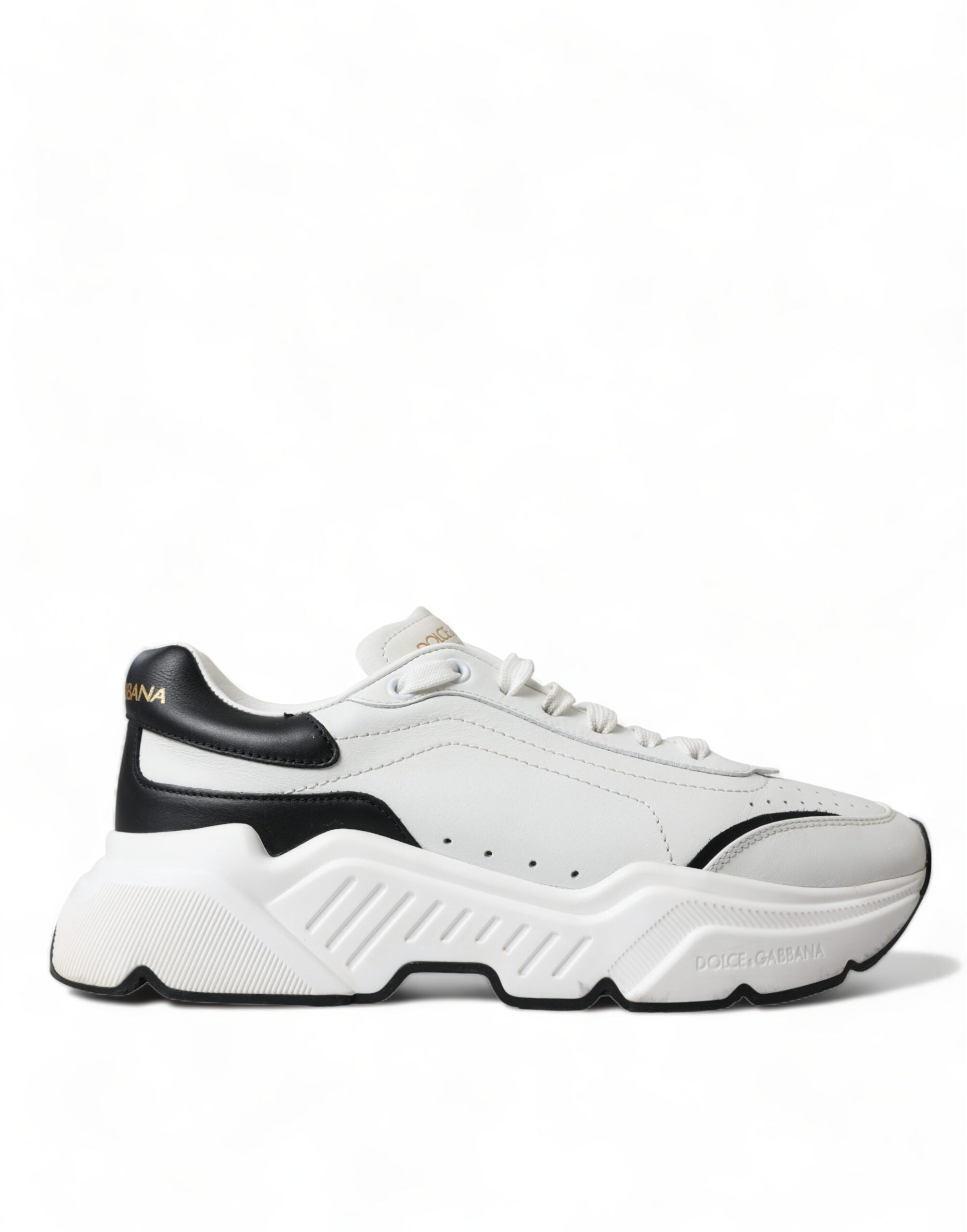 DOLCE & GABBANA
Chic Black & White Daymaster Leather Sneakers