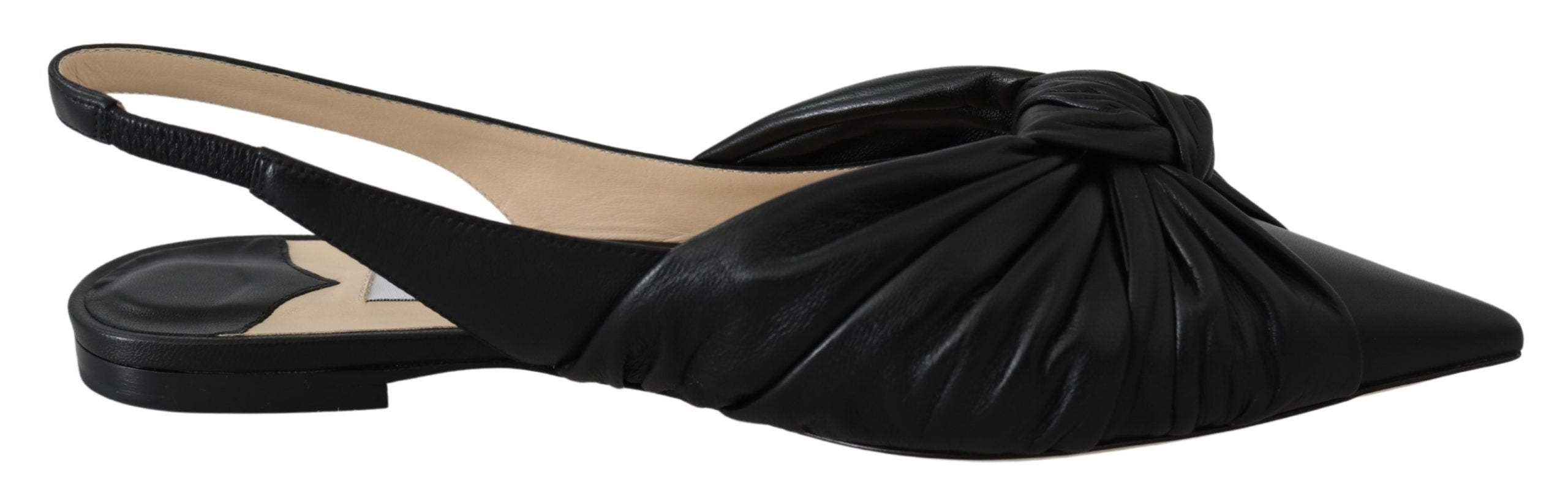 JIMMY CHOO
Elegant Pointed Toe Leather Flats