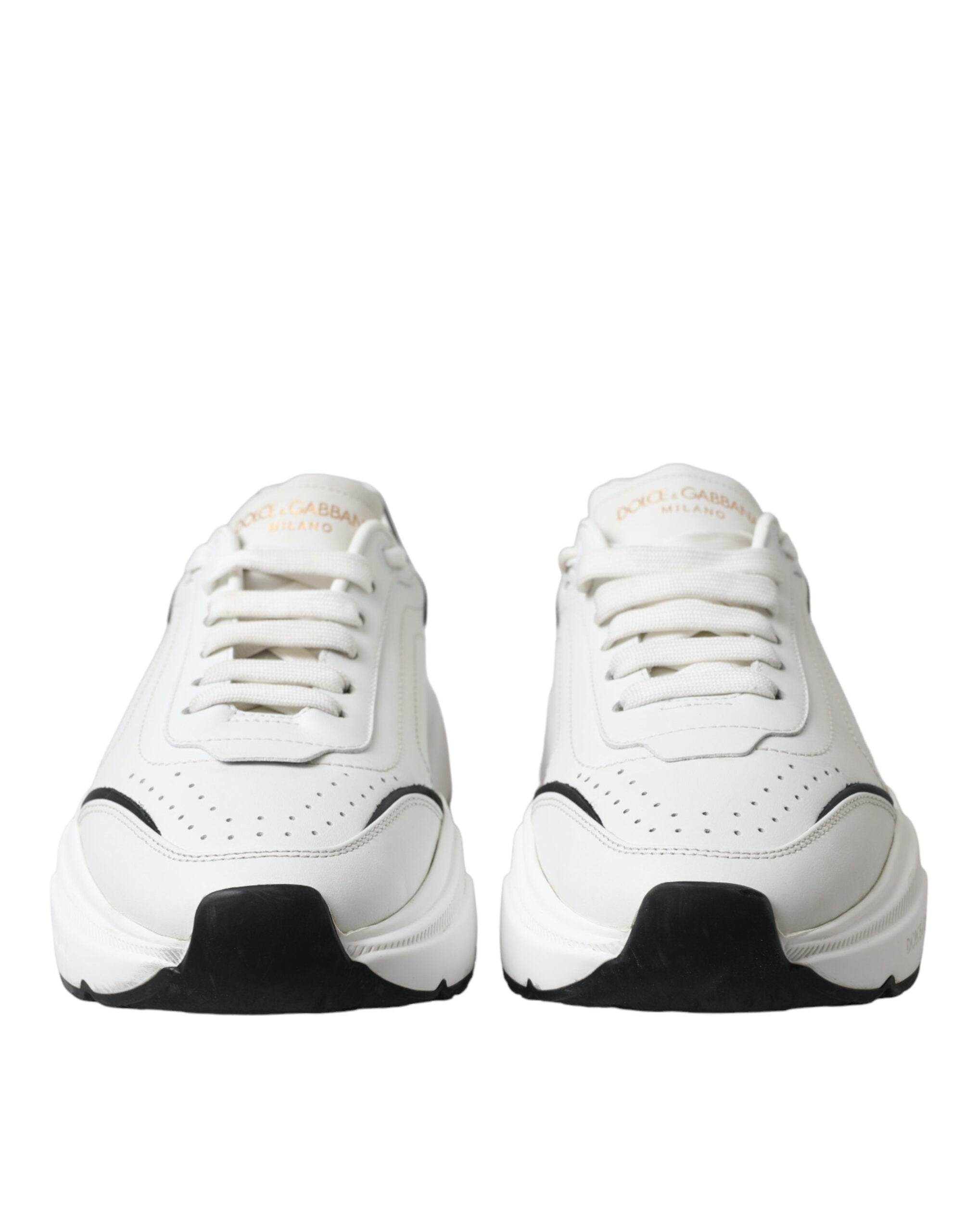 DOLCE & GABBANA
Chic Black & White Daymaster Leather Sneakers