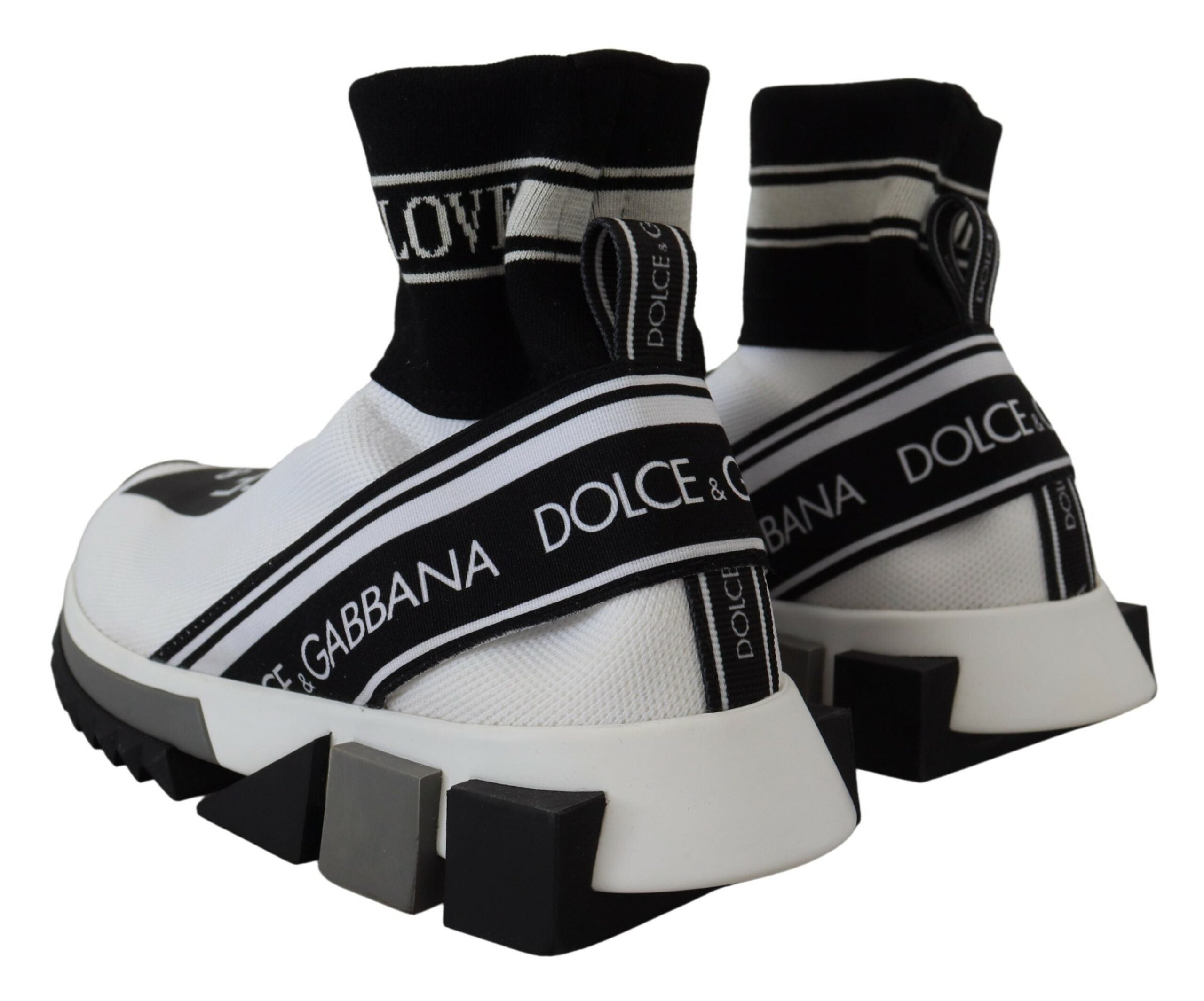 DOLCE & GABBANA
Chic Black and White Sorrento Slip-On Sneakers