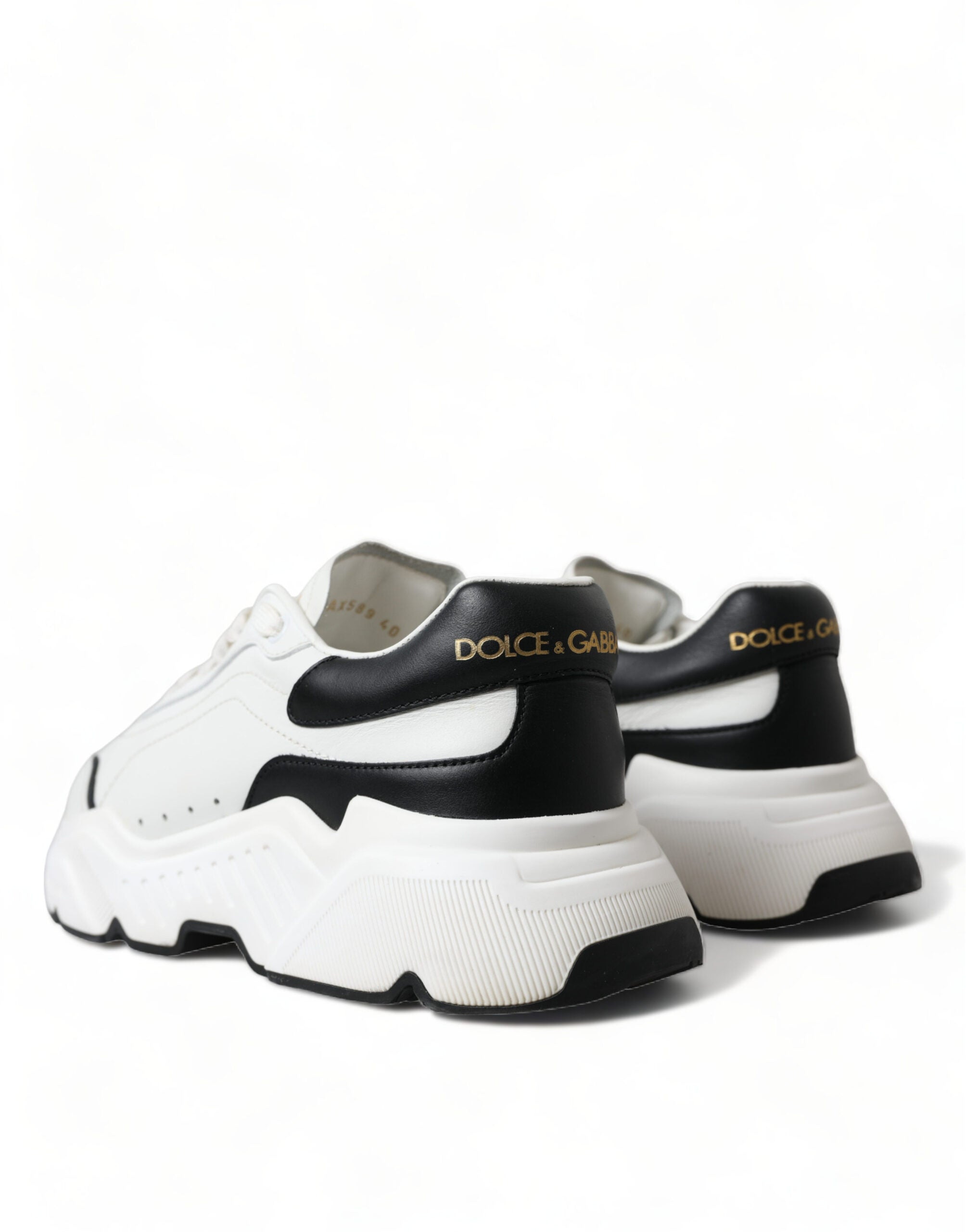 DOLCE & GABBANA
Chic Black & White Daymaster Leather Sneakers