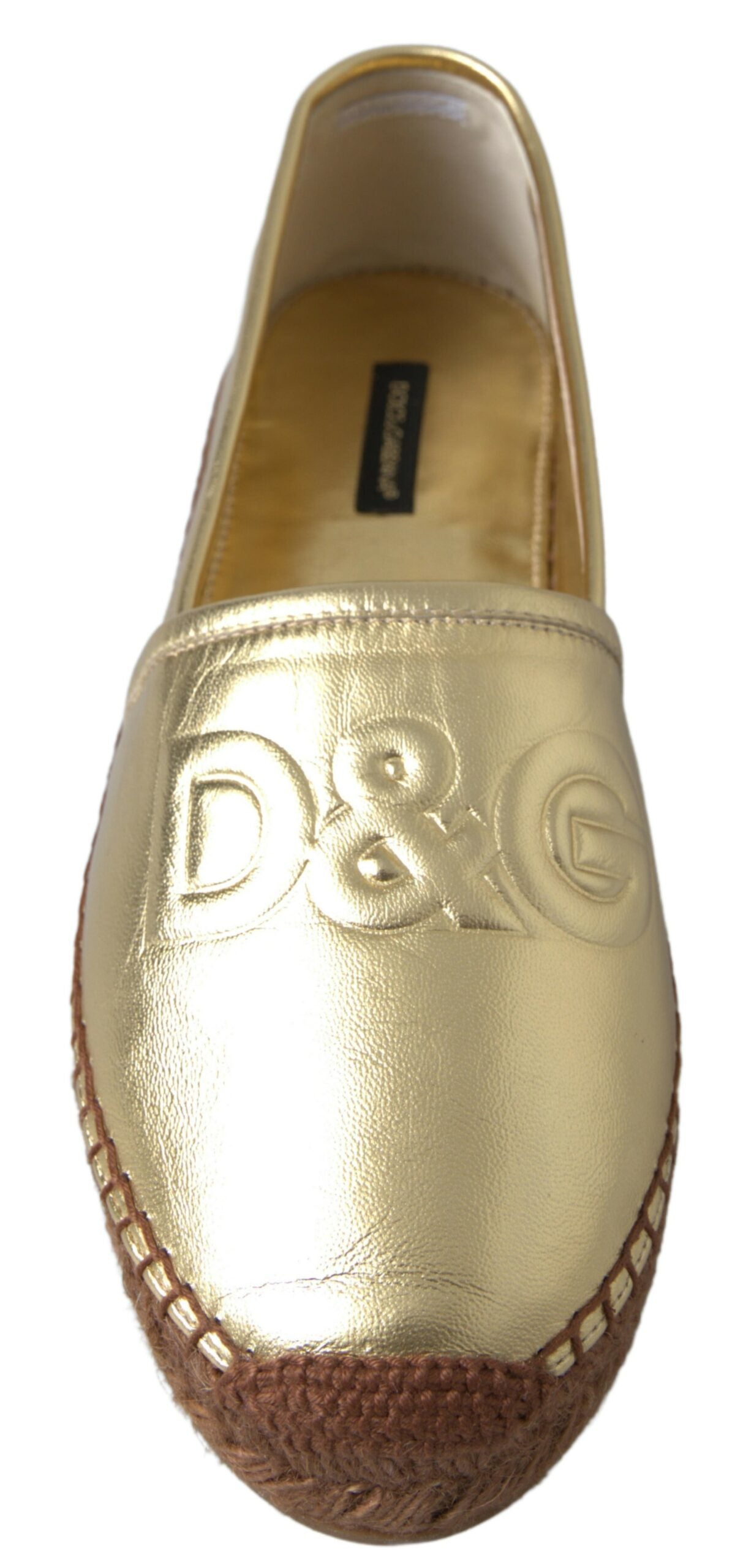 DOLCE & GABBANA
Golden Elegance Leather Espadrilles