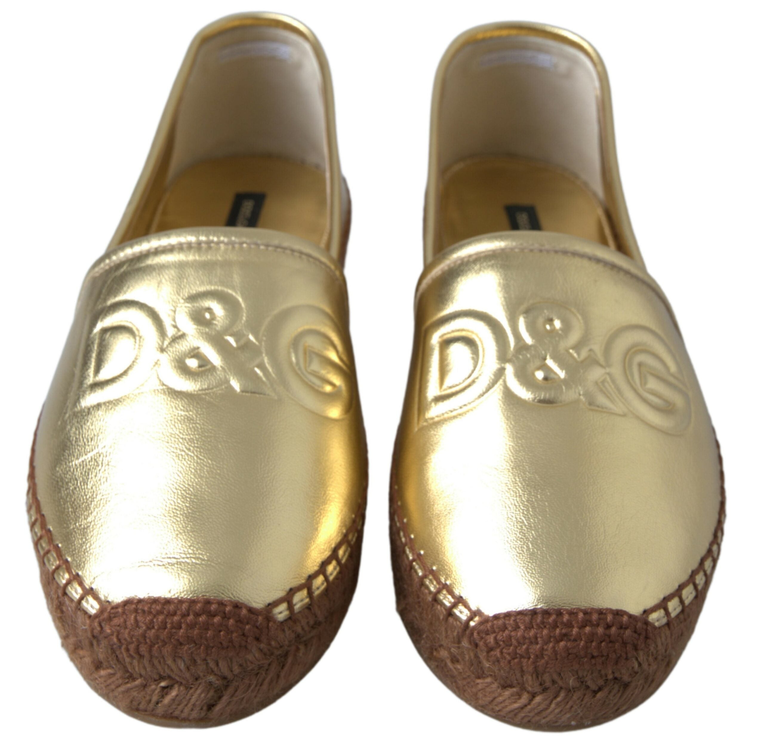 DOLCE & GABBANA
Golden Elegance Leather Espadrilles