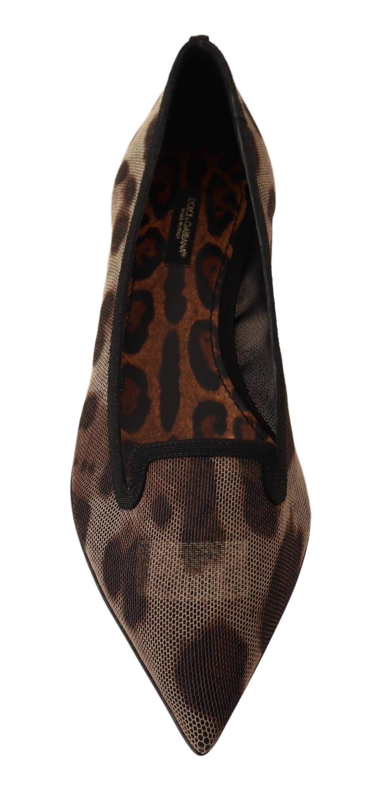 DOLCE & GABBANA
Elegant Leopard Print Flat Loafers